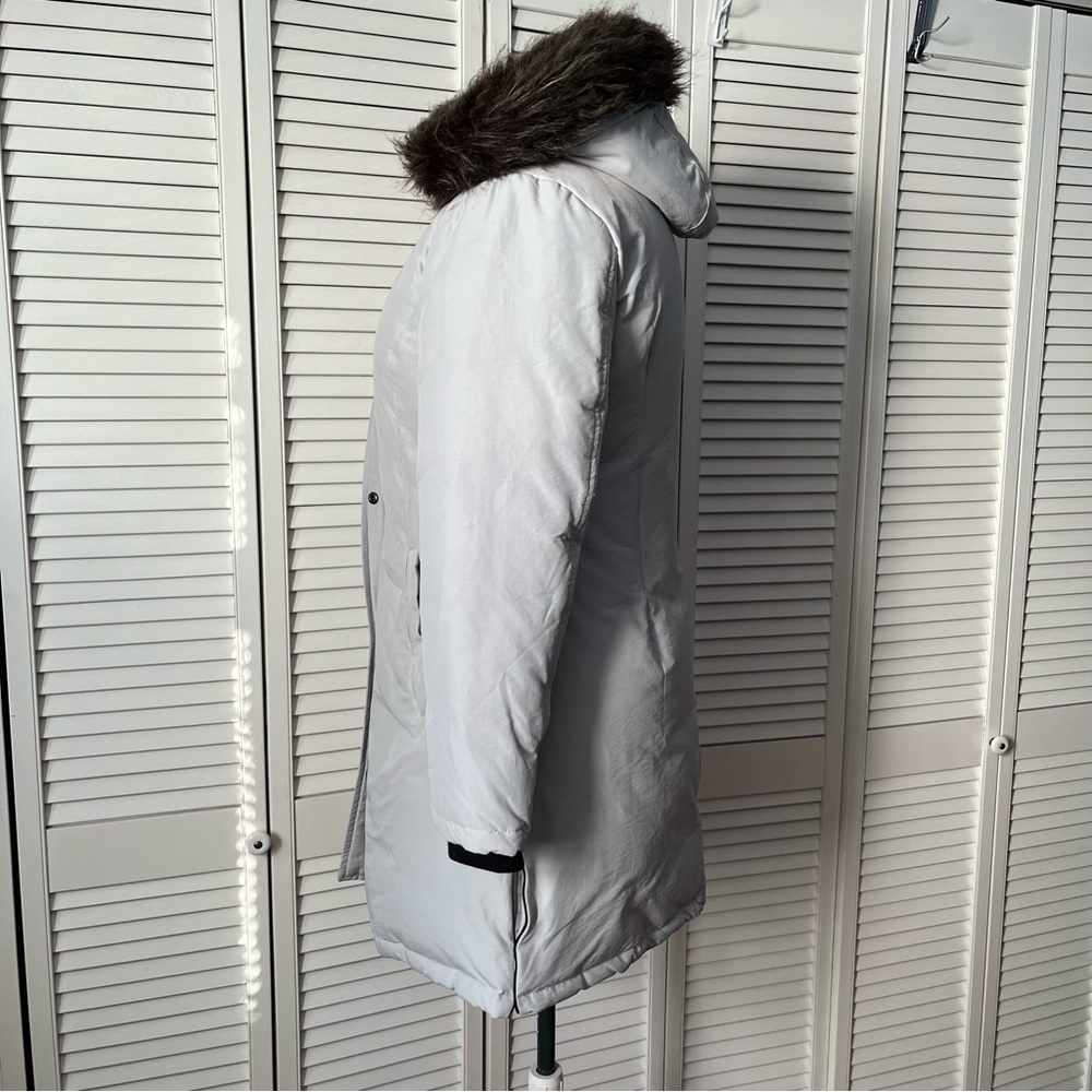 Cleo down fill Parka with removable hood Car coat length size M - Picture 5 of 16